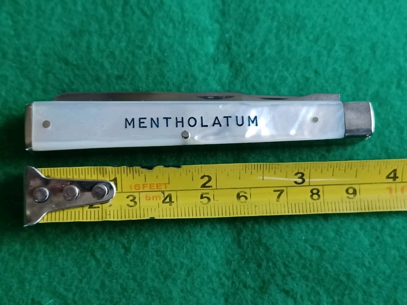 RARE & MINT UTICA FACTORY COLLECTION 1920-40   PEARL MENTHOLATUM DOCTORS KNIFE
