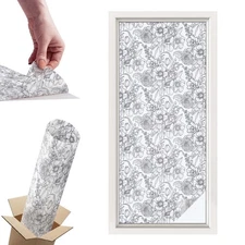 Decorative Privacy Window Film for Home and Office Floristic Elegance