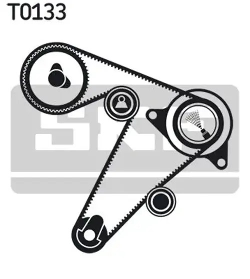 Timing belt kit with rounded tooth profile VKMA 06501 SKF for RENAULT LAGUNA I - Image 3