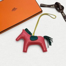 Hermes Rodeo Pegasus Bag Charm PM Luxury Bag Accessory Key Ring Rose Azal e