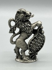 Kleiner Bayerischer Löwe Massive Zinn Figur Bayern Alt