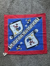 NWT Vintage 80s Walt Disney Mickey Mouse Bandanna Scarf Made In USA Cotton