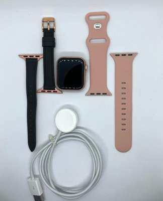 Apple Watch SE (1. Gen) 40mm Roségold - 83% Akku, Neues Glas & 2 Armbänder