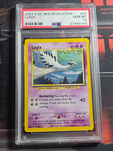 Lugia (Unlimited) graded PSA 10 for sale on eBay