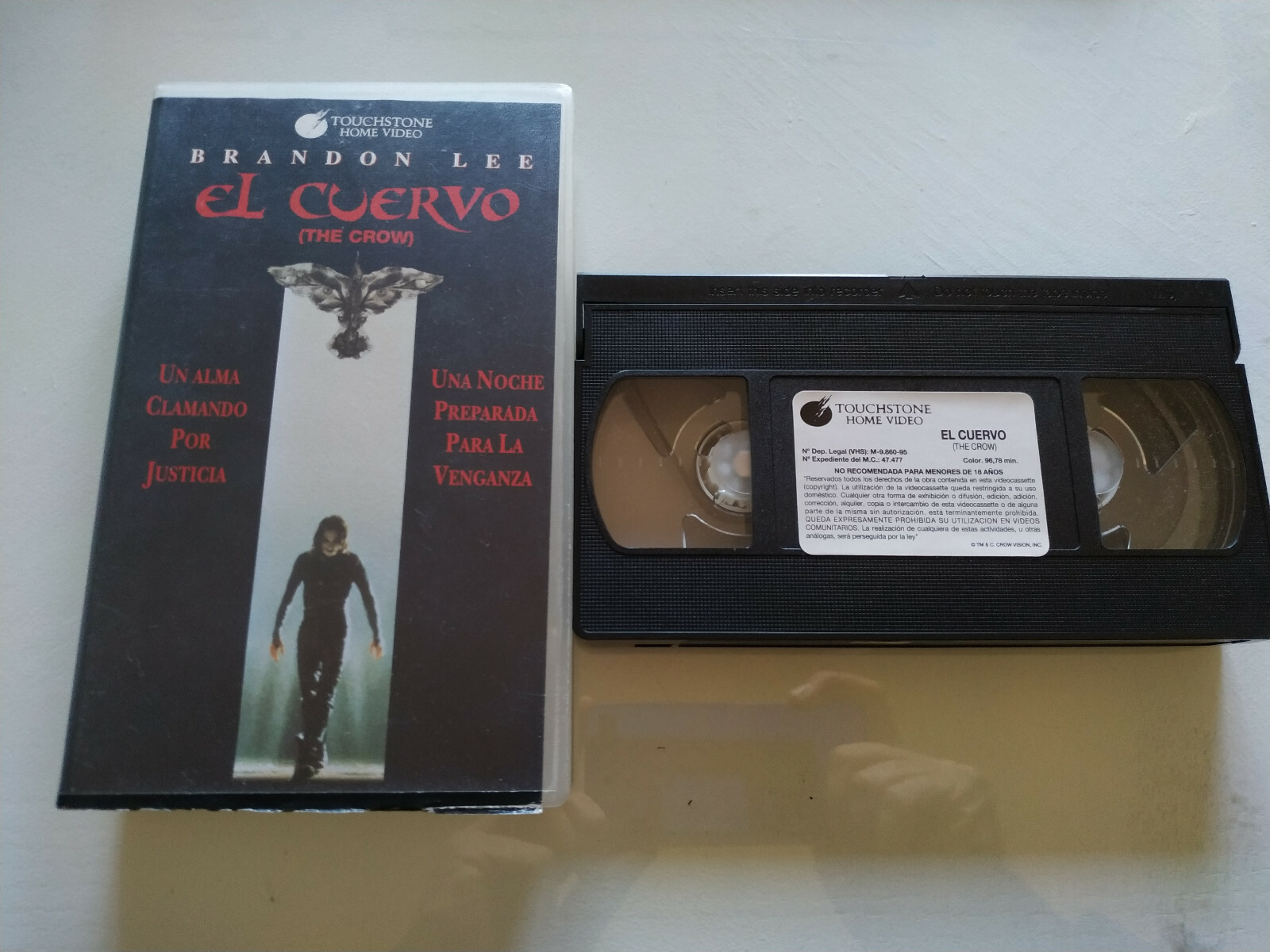 El Cuervo The Crow Brandon Lee Alex Proyas - Vhs Cinta Tape Español - 3T Esp