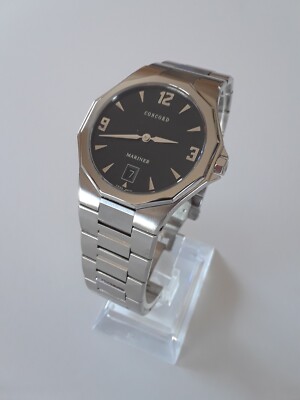 concord mariner 腕時計 RARE CONCORD MARINER 40MM OCTAGONAL BLACK FACE DATE