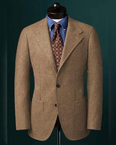 Men's Woolen Coat Winter Solid Gray Long Jacket Casual Handsome Long Thick Coat - Picture 2 of 14