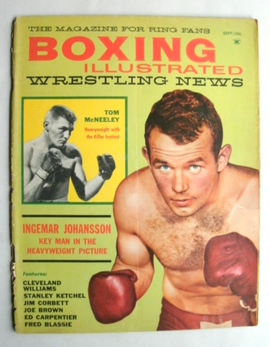 BOXING ILLUSTRATED/WRESTLING NEWS 9/61 BUDDY ROGERS-PAT O'CONNOR PIX-price drop!