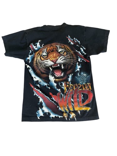 Vintage Rock Eagle T-shirt - Forever Wild Single Stitch Print Both Sides Size M - Picture 2 of 7