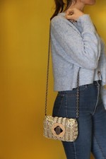 joli sac à main en perle et coquillage fait main MALIPARMI comme neuf