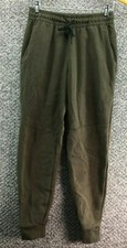 Member's Mark Active Jogger Olive Green Pants Mens Sz S Knit Side Pocket Zipper