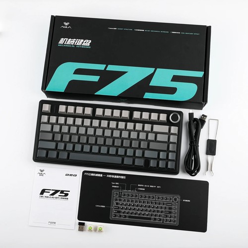 EPOMAKER X Aula F75 Tri-mode Hot Swappable RGB Mechanical Gaming Keyboard - Picture 21 of 61