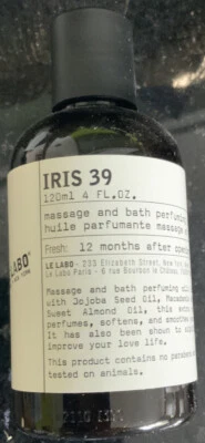 Le Labo Iris 39 massage and bath perfuming oil 120 ml