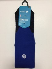 Stance NBA On Court Solid Men's Blue Crew Socks Fusion Basketball Size 9-12