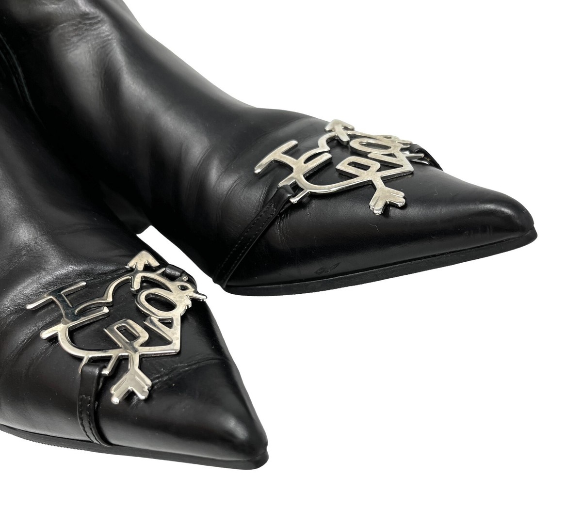 Dior Vintage Heart Logo Short Boots #36.5 US 6.5 Black Dior Vintage Heart Logo Short Boots #36.5 US 6.5 Black