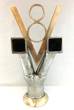 V8 Car Trophy Club Winner Award Bronze Cadillac SS Headers Polished America USA