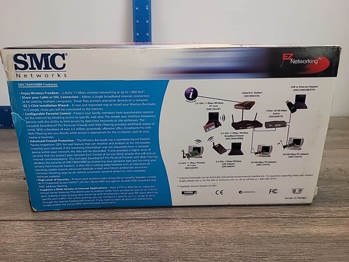 Barricade Cable/DSL Router w/ 4-Port 10/100Mbps and 802.11b SMC7004VWBR - Picture 5 of 7