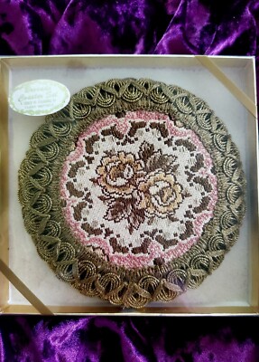 Brocade Coaster Set by Clark Imports New In Original Packaging 