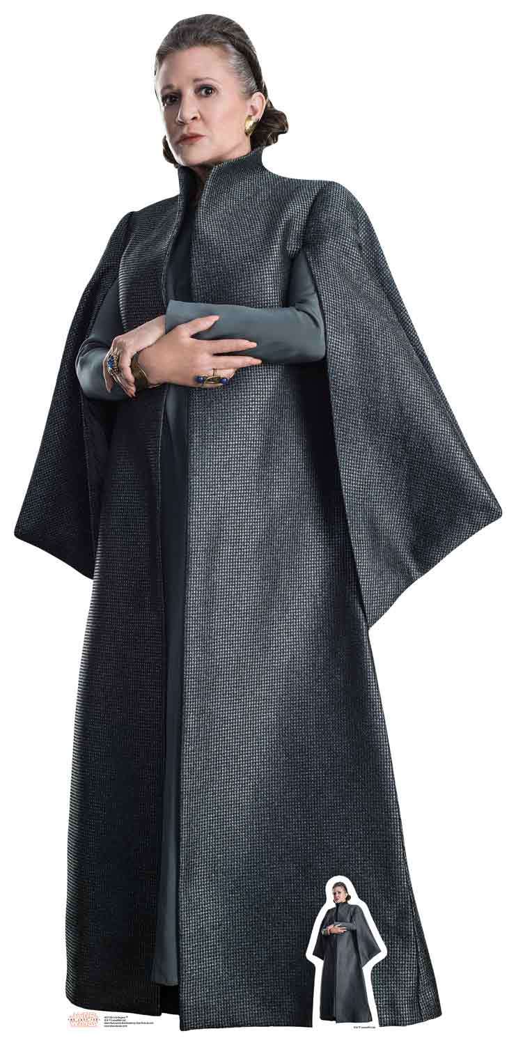 Leia Organa Star Wars The Last Jedi Lifesize Cardboard Cutout - Carrie Fisher