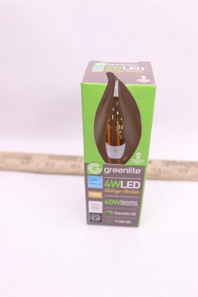 Greenlite LED Flame Bulb Candelabra Warm White 40W C10 E12 48851 - Image 3 of 3