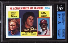1984 Pete Rose Signed Topps Tiffany #702 *RARE* GOLD SIGNATURE EDITION JSA BGS