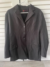 WOMENS RHC ENGLISH HUNT GRAY SHOW COAT SIZE 16 ROYAL HIGHNESS