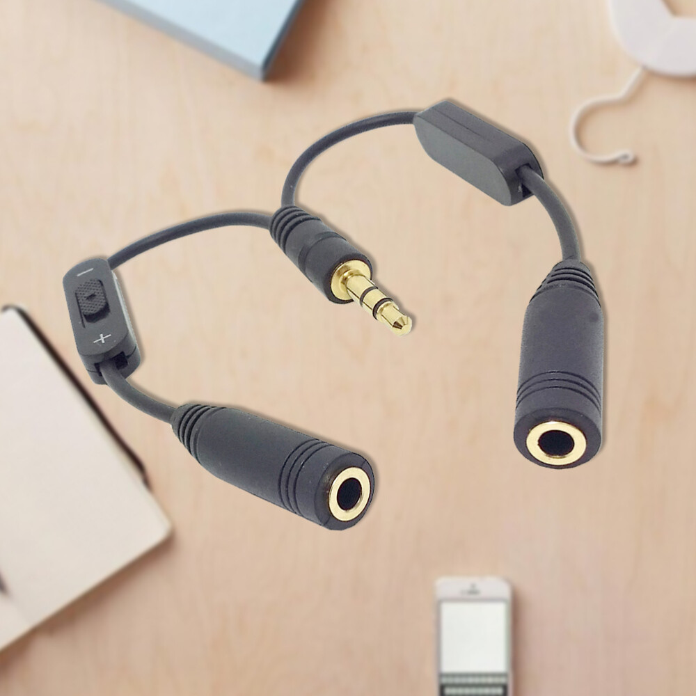 Microphone Gold Plated Headphone Splitter High--image