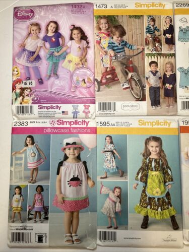 6 UNCUT Simplicity Patterns: Disney & Pillowcase Dresses, Tutus Baby Toddler - Picture 2 of 12