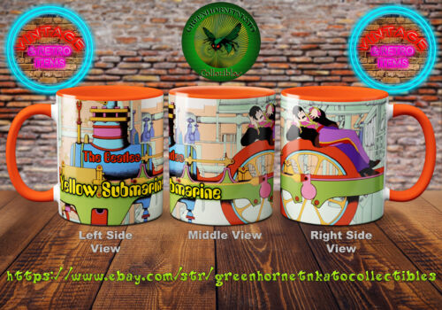 BEATLES Yellow Submarine JOHN LENNON Custom Designed 11 oz Beverage Coffee Mug - Picture 30 of 42