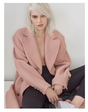 Guess Salmon Pink Double Breasted Coat