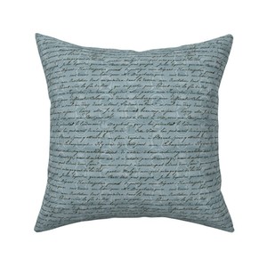 throw pillows with script writing