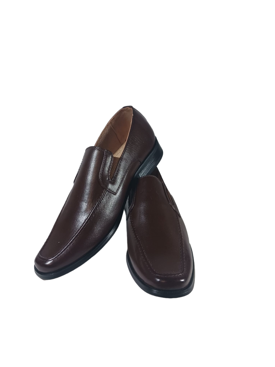 Franco Vanucci Brown cognac leather Slip On dress shoes men’s  8 Franco Vanucci Men main image 3