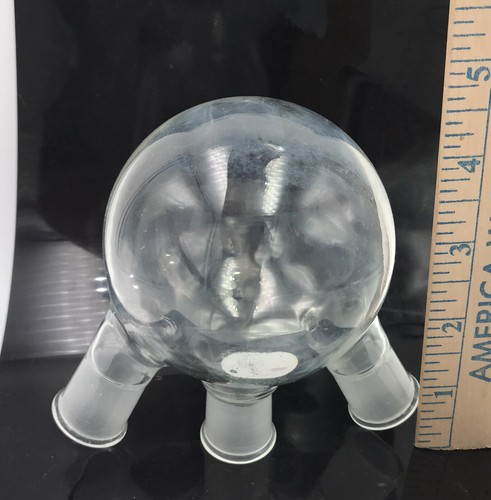 Pyrex Boiling Flask 250 ml 3 Neck Round Bottom Three Neck HALLOWEEN - Picture 5 of 6