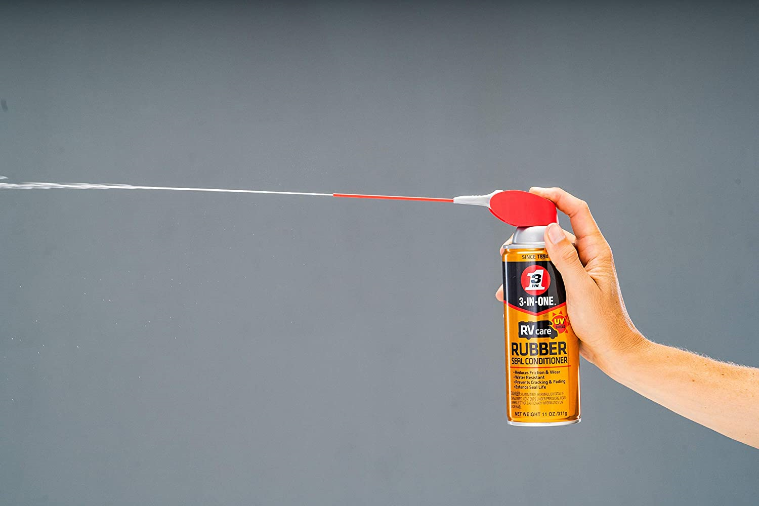 SlideOut Silicone Lube & Rubber Seal Conditioner w/ Smart Straw Spray