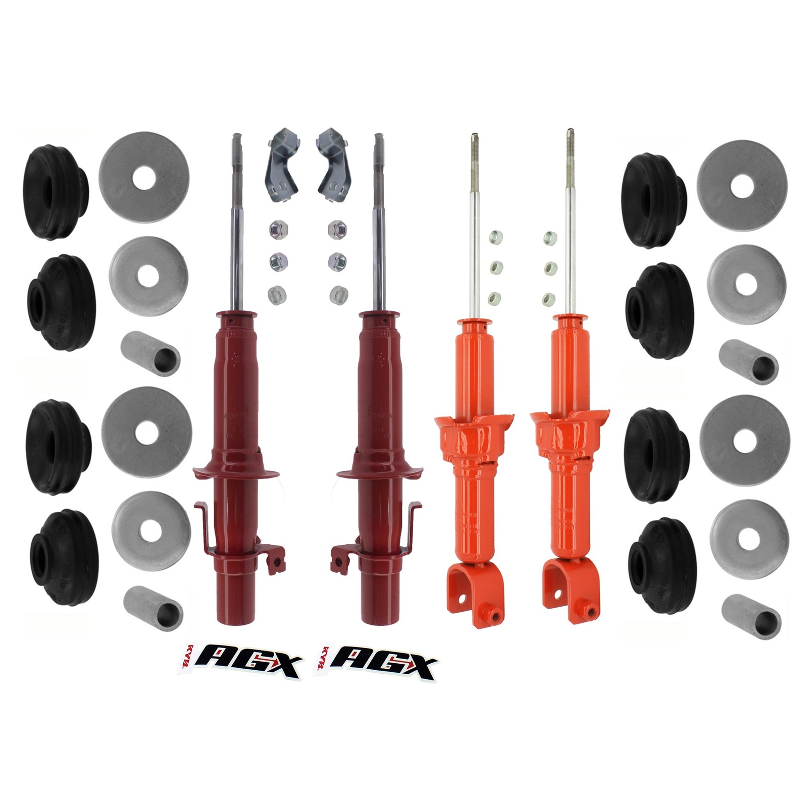 KYB Front and Rear Suspension Struts & Mounts Kit For Honda Civic CRX