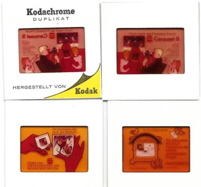 3 x FARB DIA KODAK WERBUNG PROJEKTOR CAROUSEL S KODACHROME EKTACHROME AK 1960 70