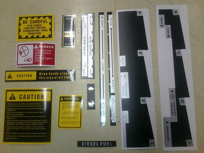 International 574 674 584 684 784 884 shift lift caution decals