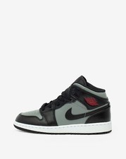 New Air Jordan 1 Mid GS Shadow Red Particle Grey Black White 554725-096 7Y