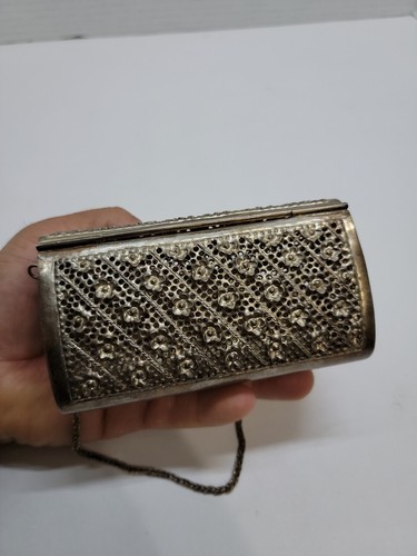 Vintage bags handmade Bronze - Silver alloy clutch Small bag... - Picture 3 of 6