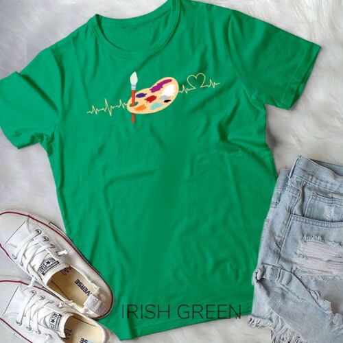 Funny Paint Palette Brush Artist Painter Gift Kids Men Women Unisex T-shirt - Picture 2 of 11