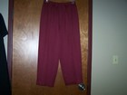 Ladies Maroon Elastic Waist Slacks Pants Sz 12? Check Measurements EUC — photo 3