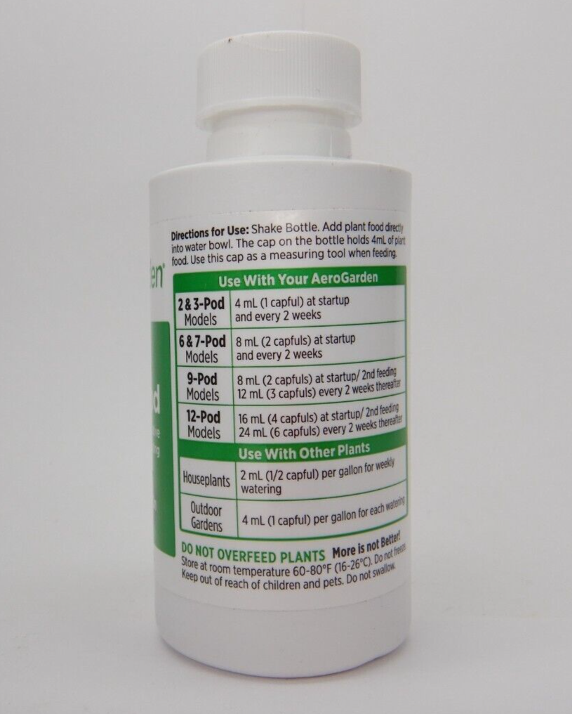 (2) Aerogarden Liquid Plant Food Nutrients 3oz 85g Hydroponics