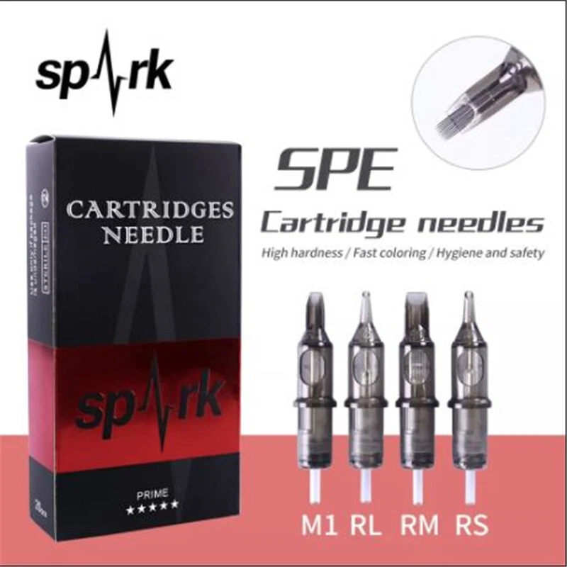 Spark Needles 20,40,60,100PCS Disposable Tattoo Cartridge Needles RL, RS, RM, M1 image 2