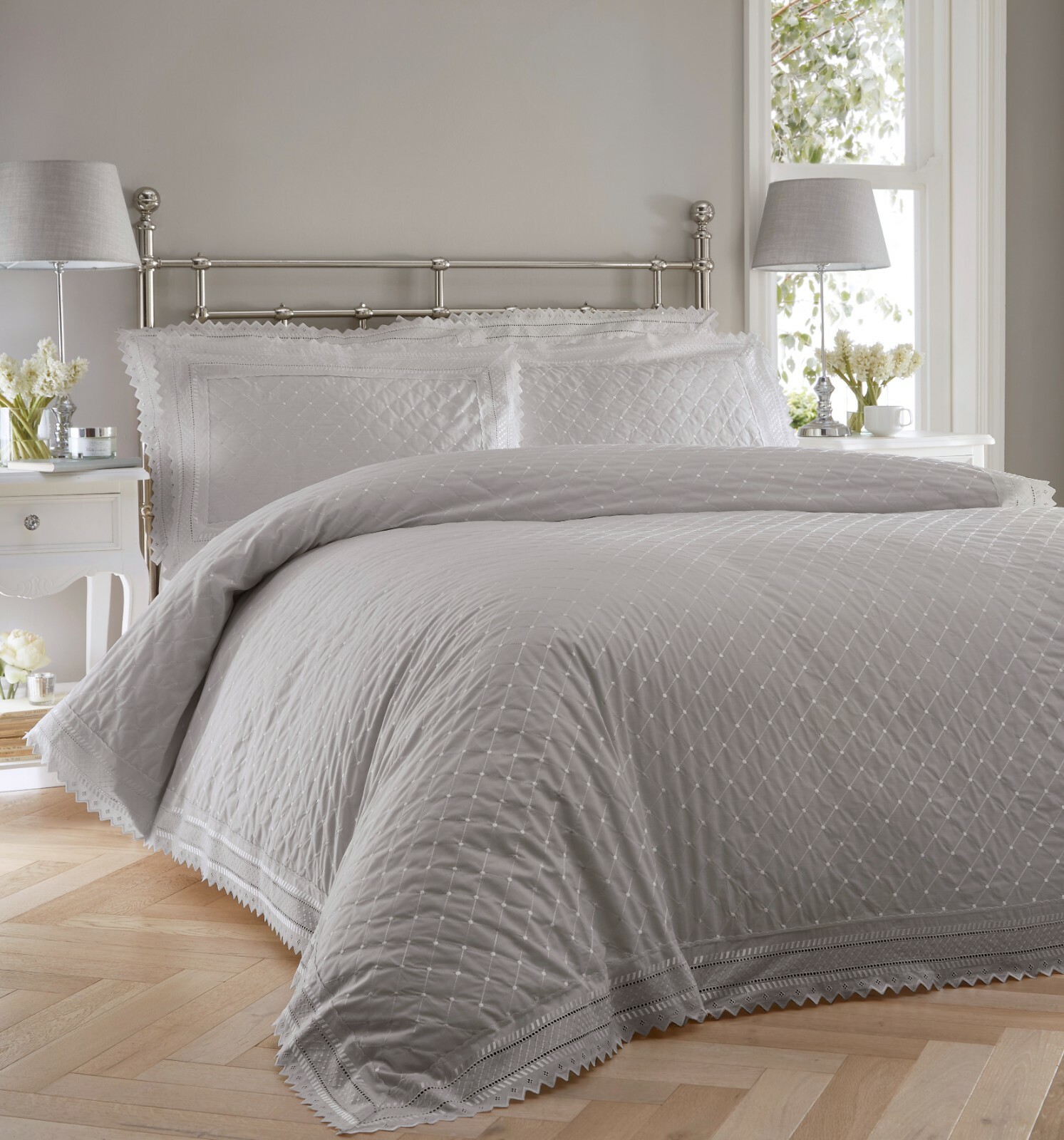 Balmoral Broderie Anglaise Duvet Cover Bed Sets or Pillowcases Bedding Bedlinen eBay