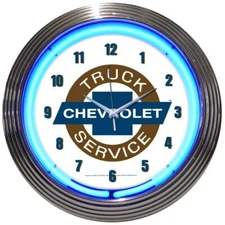 Chevrolet Chevy  Truck neon clock sign  Garage open wall garage lamp light