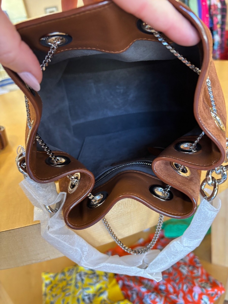 JIMMY CHOO BROOKLYNAB50THBBLACKGOLD 関税送料込 NWT Jimmy Choo Bon Bon Suede bag Dark Tan/Silver, w