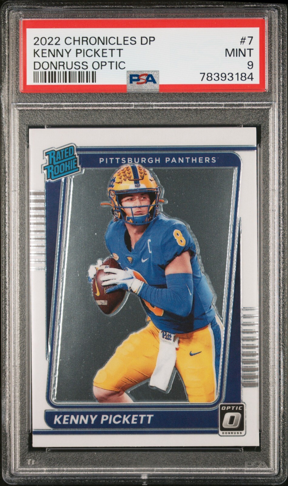 KENNY PICKETT ROOKIE 2022 Chronicles Draft Picks Donruss Optic #7 PSA 9 