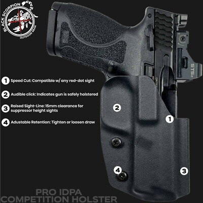 Black Scorpion Gear Pro IDPA Holster For Mossberg MC2sc - Competition & Carry Holster