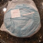 6 TUPPERWARE OPEN HOUSE 9" HOLIDAY LET IT SNOW DESSERT PLATES GREEN SNOWFLAKES