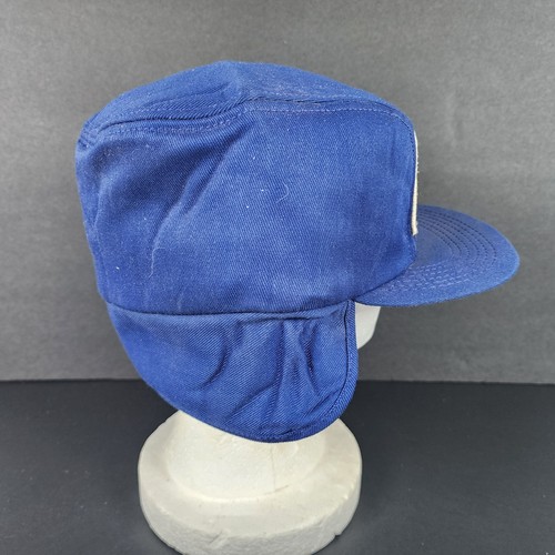 Peterson Seed Patch K-Products K-Brand Blue Earflaps 7 Fitted Hat Cap USA Made - Picture 9 of 9
